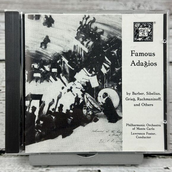 Famous Adagios [1986 CD] Barber Sibelius Grieg Rachmaninoff Philharmonic Orch - Picture 1 of 4